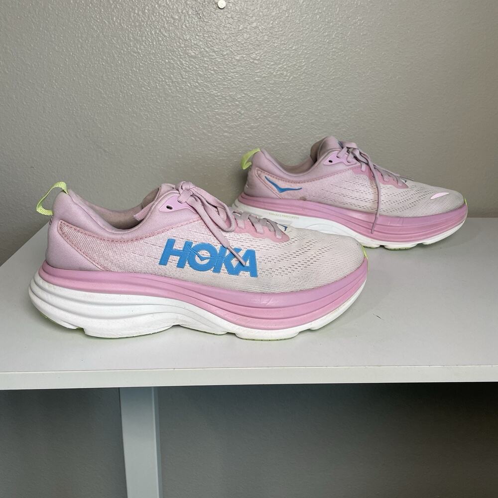 Hoka One One 1127952 / PTWL BONDI 8 Women's Running Shoes Pink Size 9.5 B